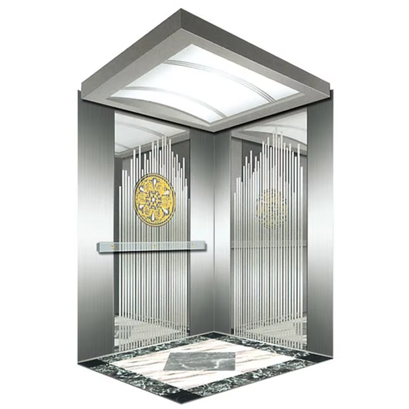 VTSP125 Кабина пассажирского лифта по индивидуальному заказу. Конструкция из нержавеющей стали. Низкий уровень шума. Гарантия 1 год. Несколько вариантов отделки.