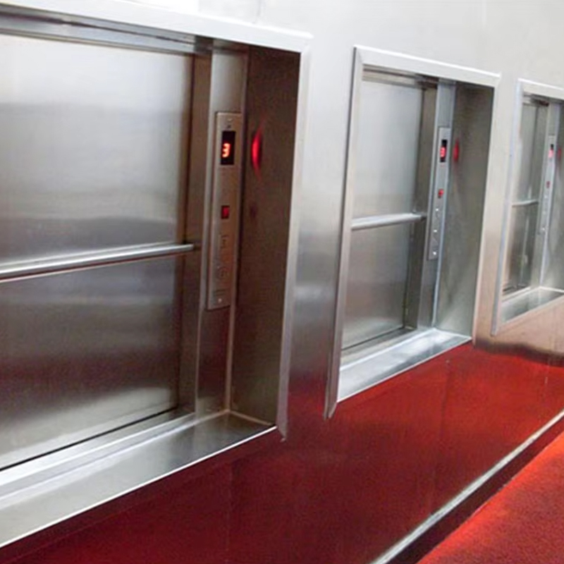 VTEF113 Высококачественный современный привод переменного тока из нержавеющей стали, ресторанный кухонный лифт для официантов с полом из ПВХ, сертифицированный по стандарту ISO для использования в гостиницах