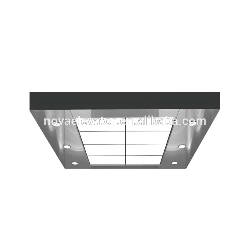 VTSP140 Запасная часть лифта Аксессуары для интерьера кабины Лифтовая кабина Потолок из нержавеющей стали Современный дизайн подъемного потолка